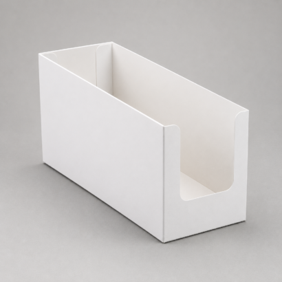 Custom Auto Bottom Tray with pre-glued crash-lock base and full-bleed brand printing for retail countertop display packaging