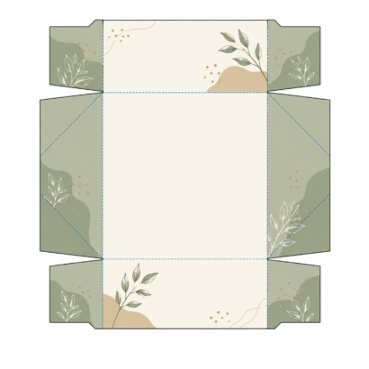 Dieline for the four corner tray