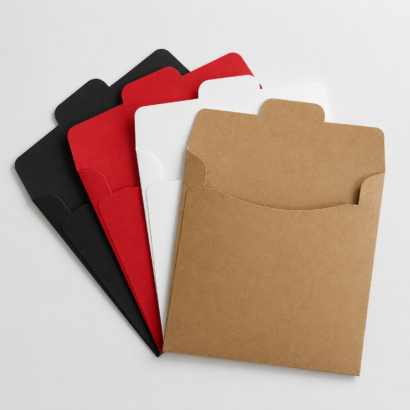 Custom Disc Folder with precision notch-cut hub retention and full-bleed brand printing for CD DVD media packaging