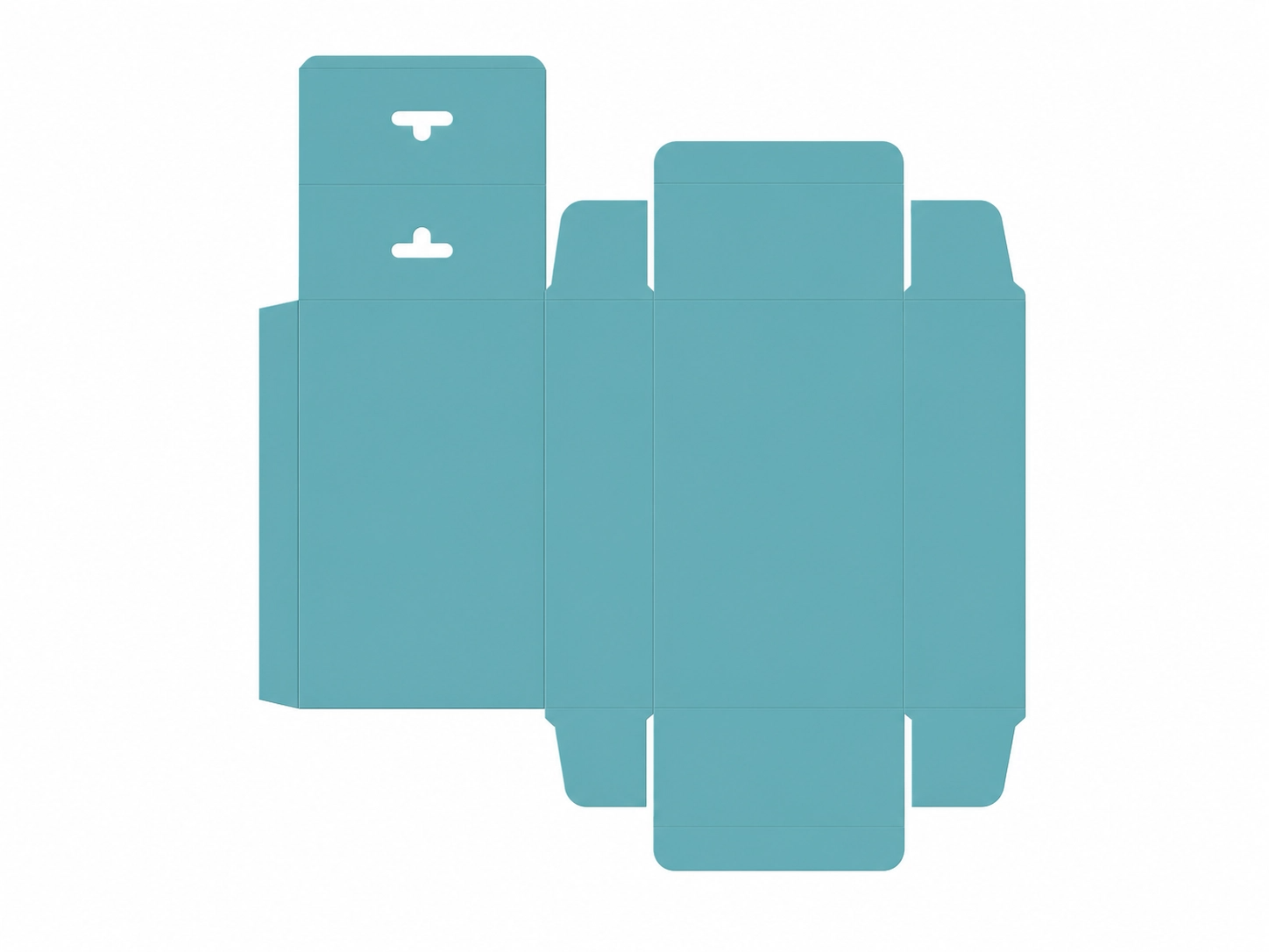 Five Panel Hanger Tuck Box packaging