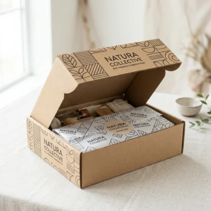 Eco-Friendly Kraft Corrugated Mailer Box - Subscription Packaging Presentation